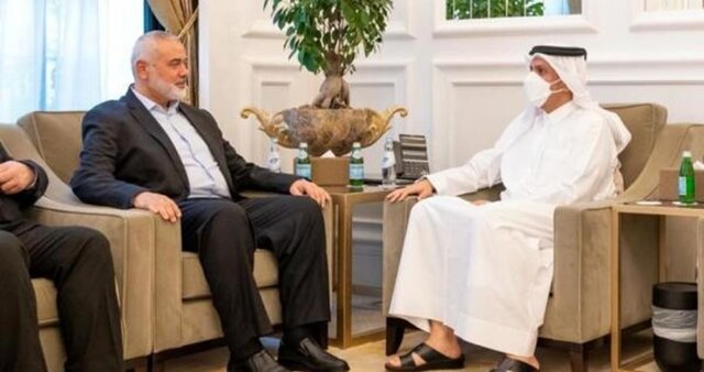رایزنی هنیه و وزیر خارجه قطر درباره تحولات فلسطین