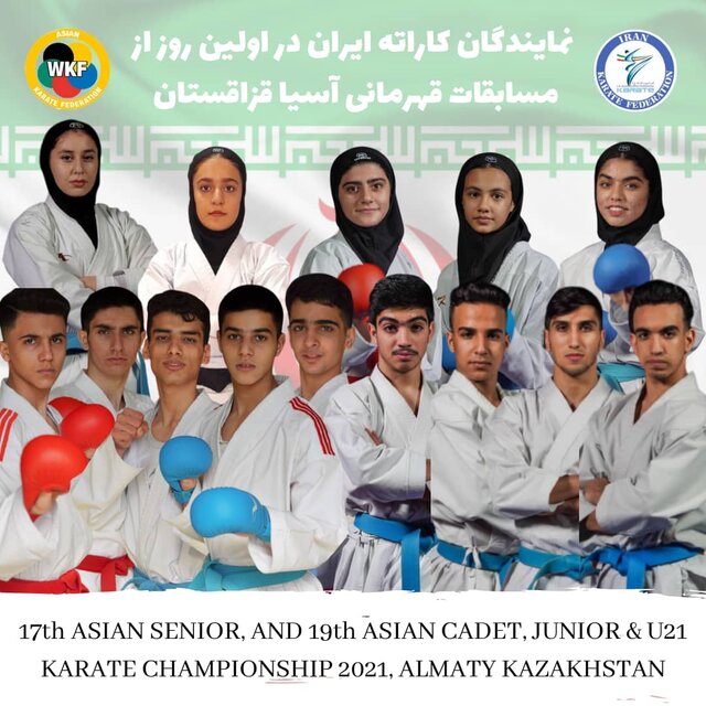 صعود ۸ نماینده ایران به فینال رقابت‌های کاراته قهرمانی آسیا