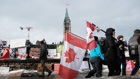 توصیه آمریکا به کانادا برای مقابله با کامیون‌داران معترض