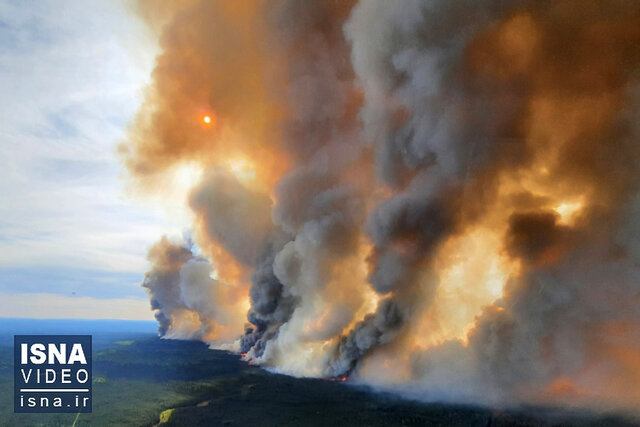 ویدیو / بزرگترین آتش‌سوزی طبیعی جهان در کانادا
