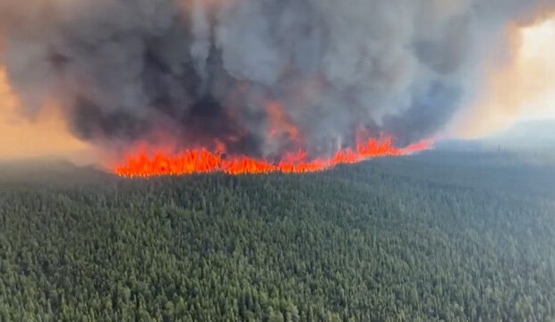 دود آتش‌سوزی‌های جنگلی کانادا چند صد کیلومتر گسترش یافت