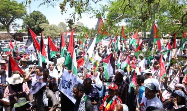 تظاهرات گسترده ضدصهیونیستی در کیپ تاون آفریقای جنوبی