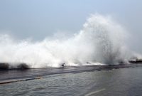 وزش باد شدید و افزایش ارتفاع امواج در جنوب کشور/ خطر غرق شدن شناگران در دریا