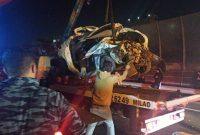 مرگ دو جوان در حادثه واژگونی پژو ۲۰۶ در بزرگراه حکیم مرگ دو جوان در حادثه واژگونی پژو ۲۰۶ در بزرگراه حکیم