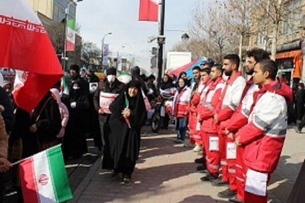 استقرار ۷ هزار و ۳۳۳ نیروی امدادی هلال‌احمر در راهپیمایی ۲۲ بهمن